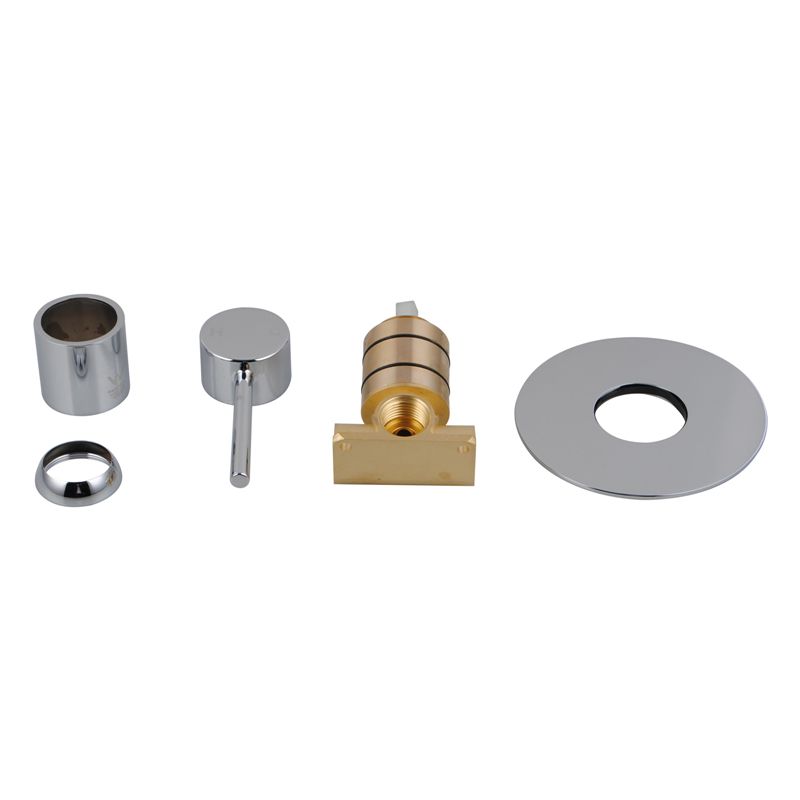 GM0126-2-65.ST Polished Gunmetal Grey Round Wall Mounted Wall Mixer