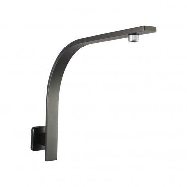 GM0129.SA Blaze Polished Gun Metal Grey Square Wall Mounted Shower Arm