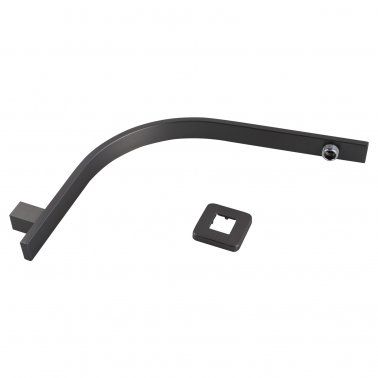 GM0129.SA Blaze Polished Gun Metal Grey Square Wall Mounted Shower Arm