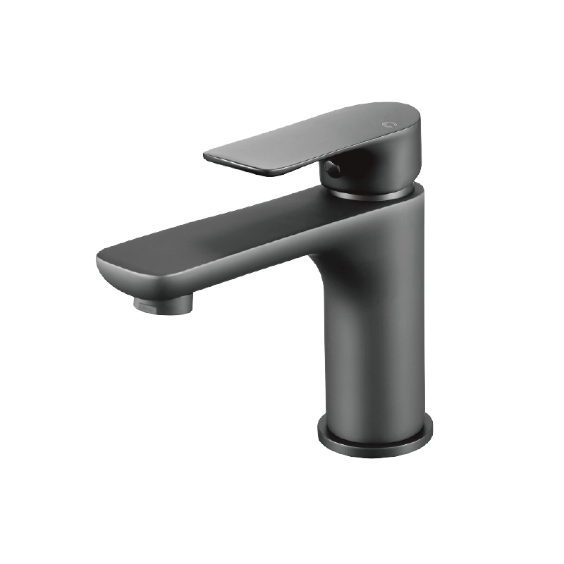 GM0131.BM VOG Matte Gunmetal Grey Round Counter-mounted Basin Mixer