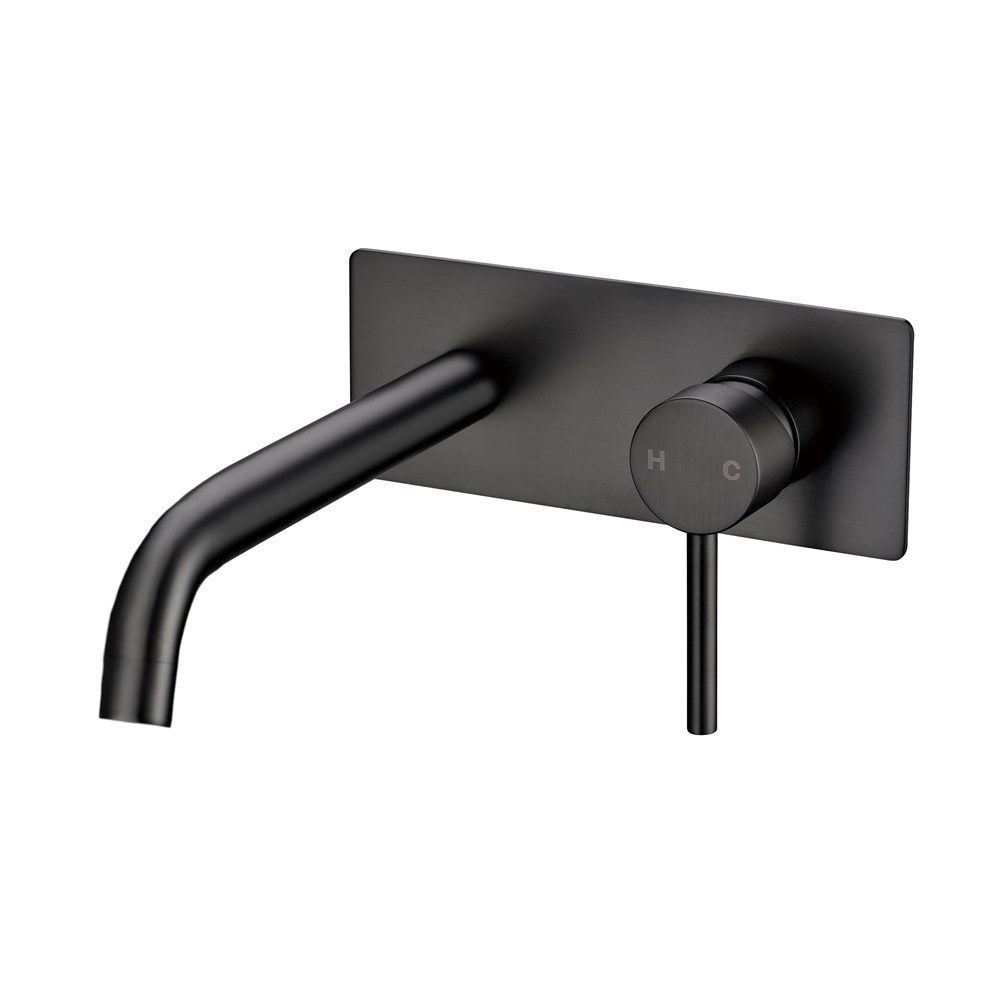 GM0144-2-EX.BM LUCID PIN Matte Gunmetal Grey Round Wall Mounted Wall Mixer
