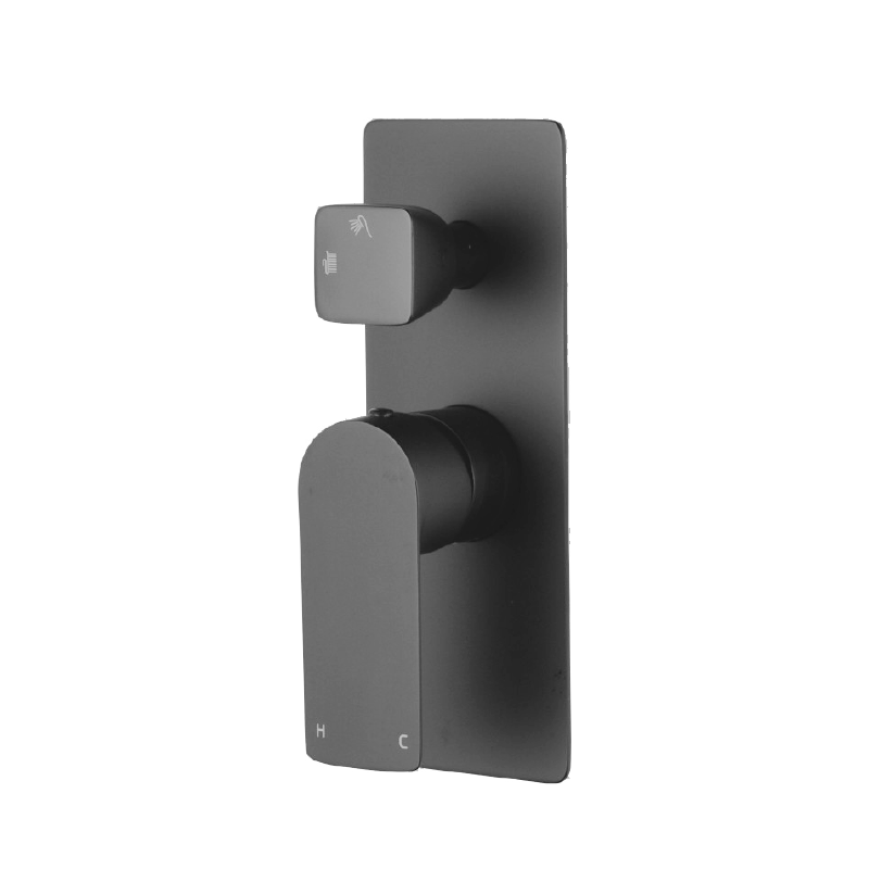 GM0165-2.ST VOG Gun Metal Gunmetal Grey Round Wall Mounted Mixer