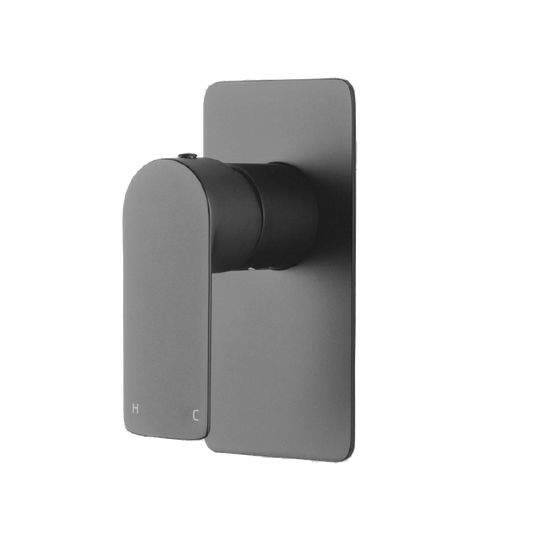 GM0167-2.ST VOG Gun Metal Gunmetal Grey Square Wall Mounted Wall Mixer