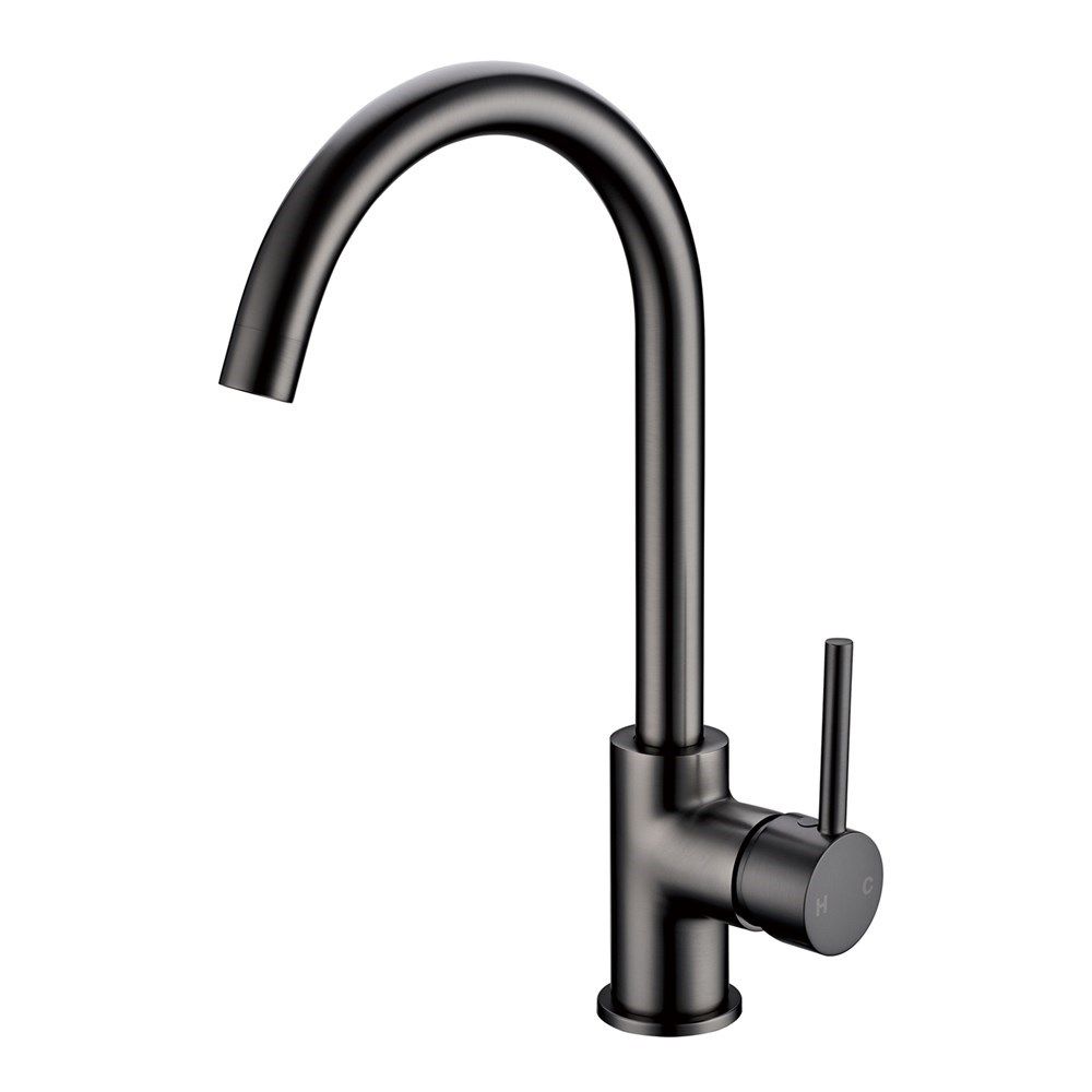 GM1026.KM Gun Metal Grey, Matte Gunmetal Grey Round Above Counter Kitchen Mixer