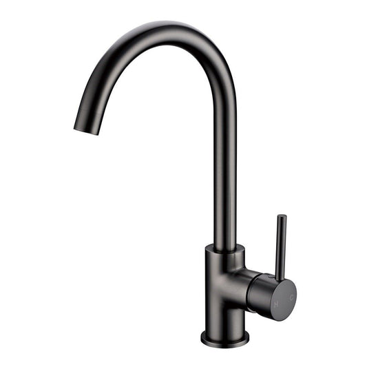 GM1026.KM Gun Metal Grey, Matte Gunmetal Grey Round Above Counter Kitchen Mixer