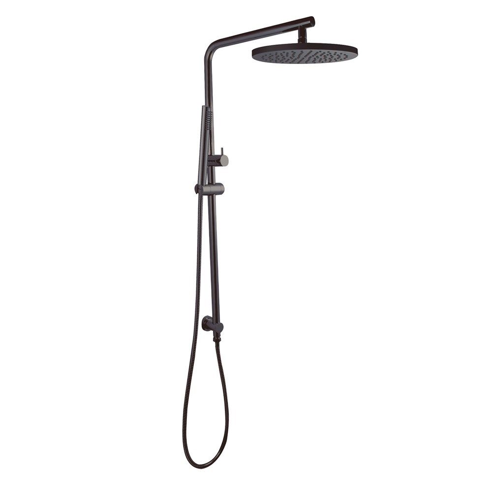 GM2128-A.SH-10 Matte Gunmetal Grey Round Wall Mounted Shower Station