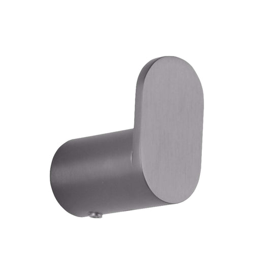 GM6507.TR Matte Gunmetal Grey Round Wall Mounted Robe Hook