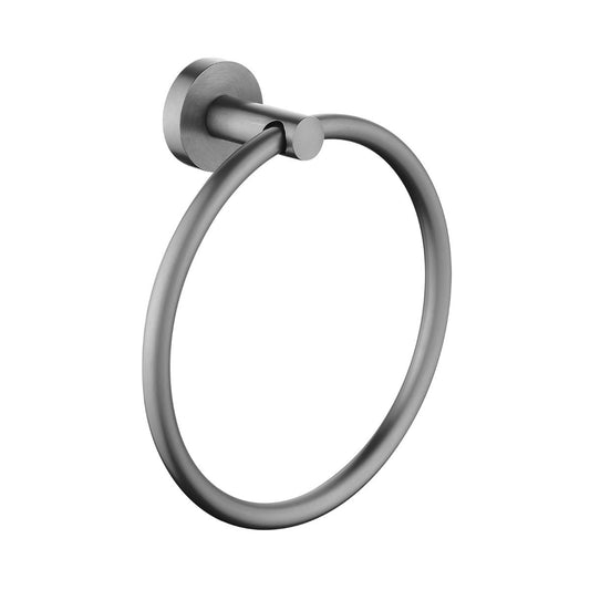 GM6603.TR LUCID PIN Matte Gunmetal Grey Round Wall Mounted Towel Ring