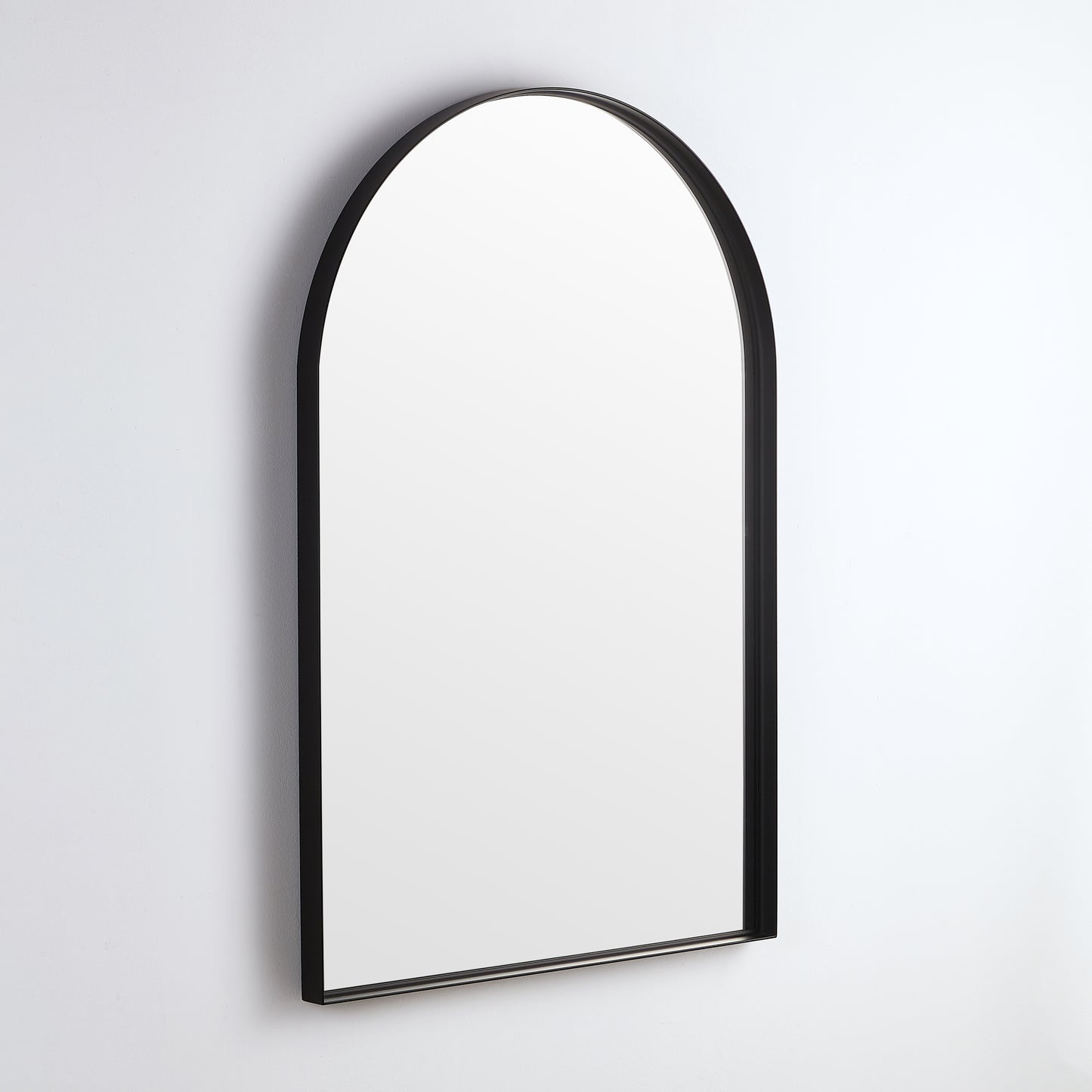 KAR6090F-MB Aura Matte Black Arched Mirror