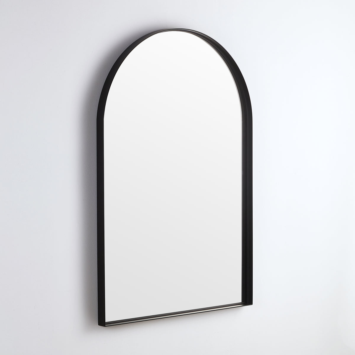 KAR6090F-MB Aura Matte Black Arched Mirror
