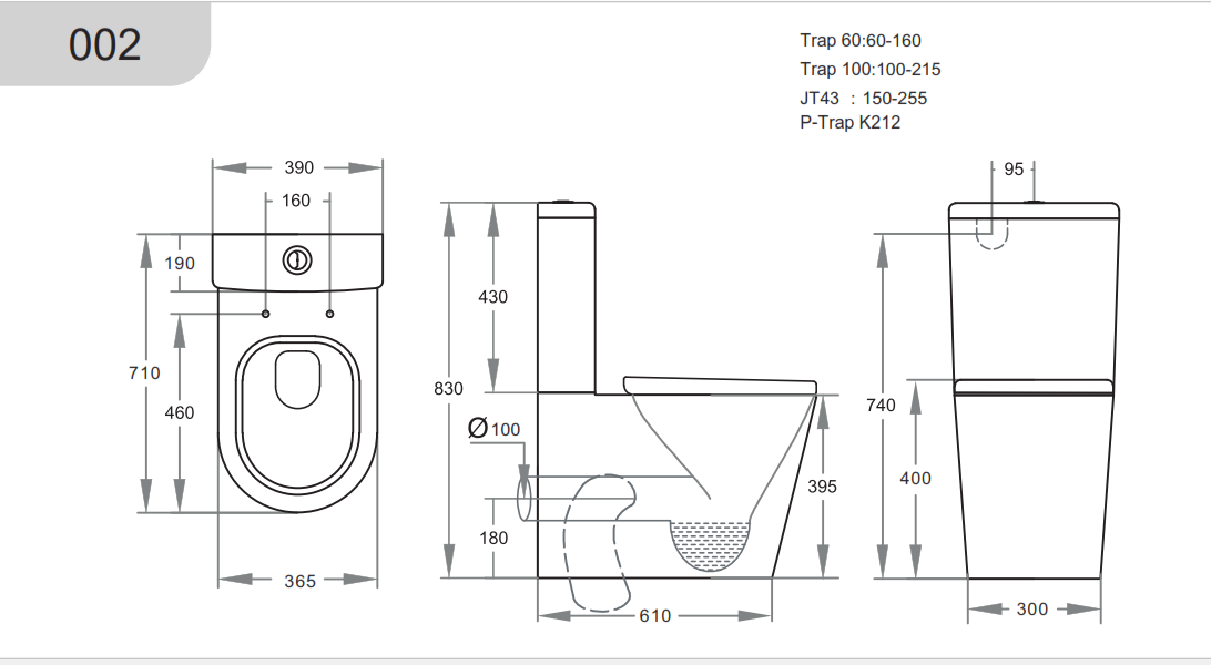 KDK002R Stella Gloss White Round Free Standing Toilet