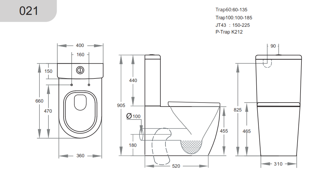 KDK021 Elvera Toilet Suite
