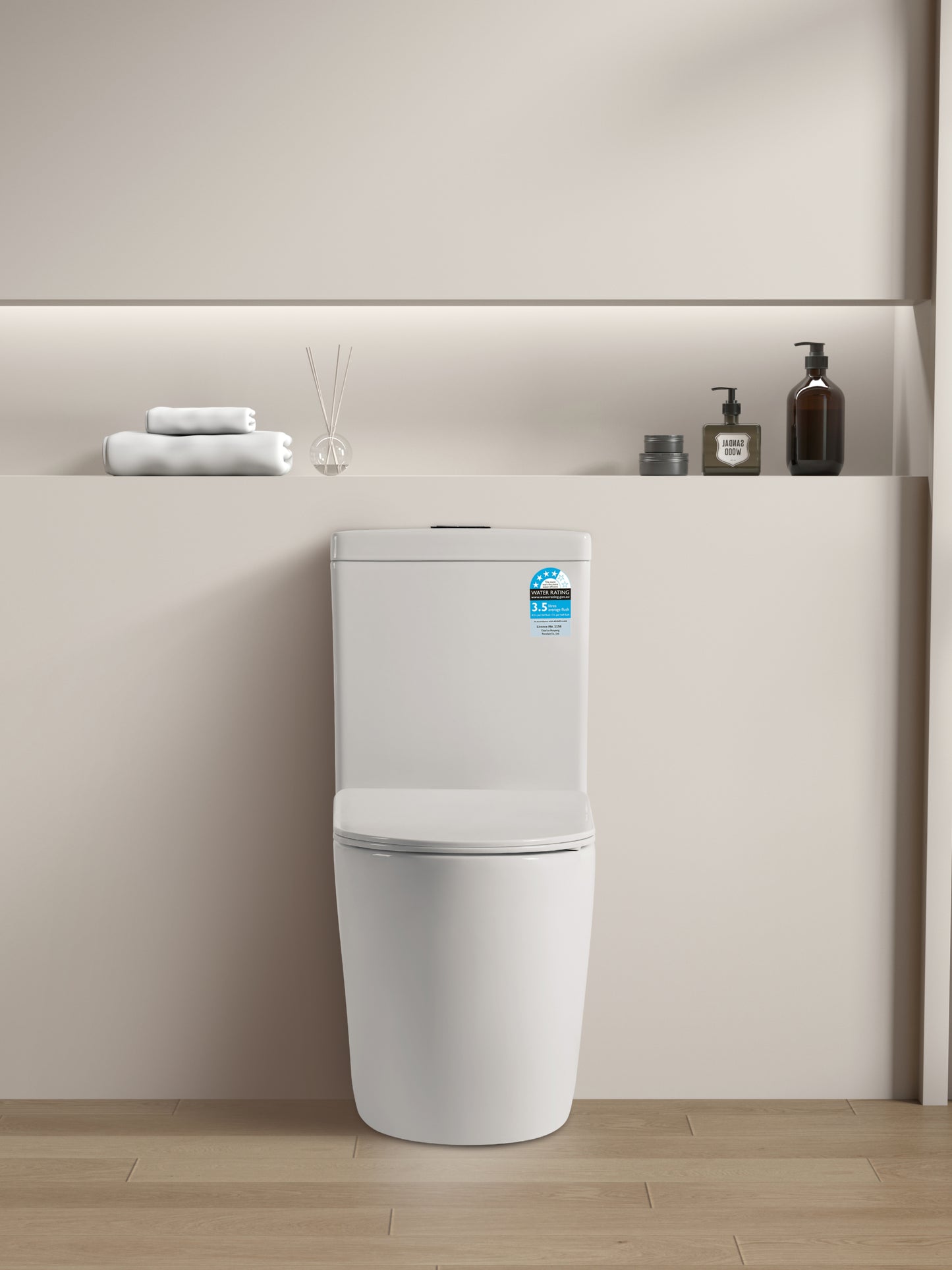 KDK025 Veda Gloss White Back to Wall Toilet