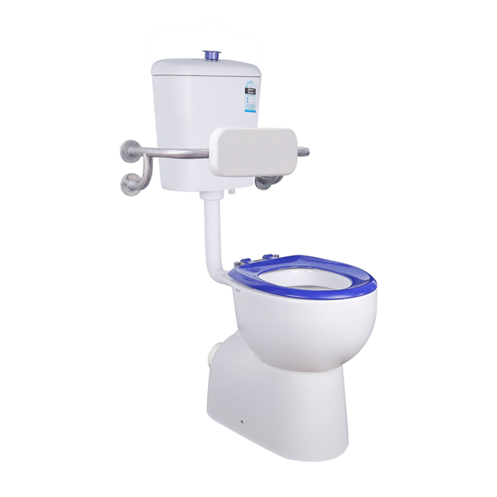 KDK029 + Care Back Rest Calla Gloss White Free Standing Toilet
