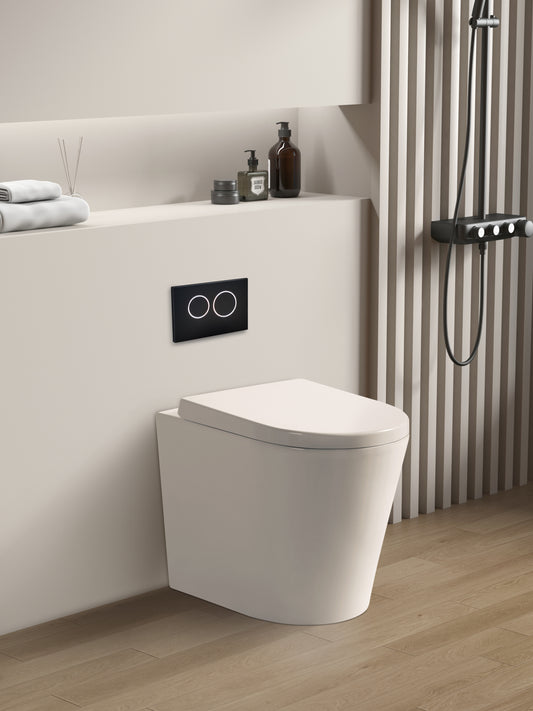 KDK102 Avery White Floor-mounted, Wall-faced Toilet