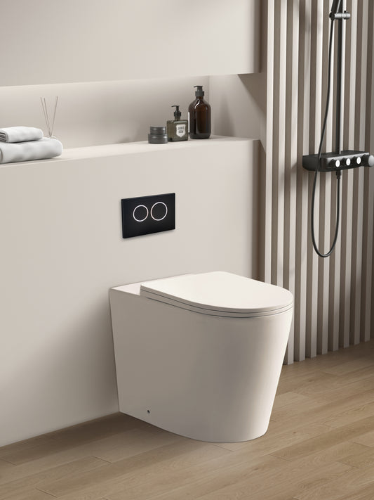 KDK102HR Avis Gloss White Floor-mounted, Wall-faced Toilet