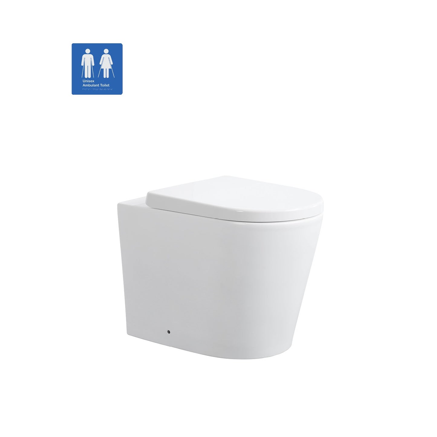 KDK102HR Avis Gloss White Floor-mounted, Wall-faced Toilet