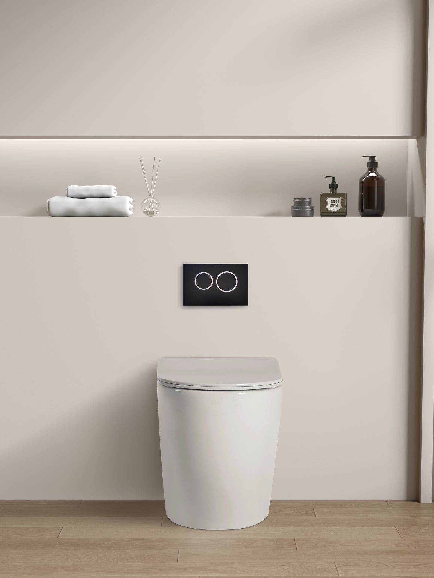 KDK105T Veda Floor-mounted, Wall-faced Toilet