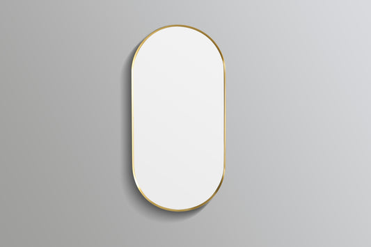 KOV4590F-BG Olivia Yellow Gold Yellow Gold Oval Mirror