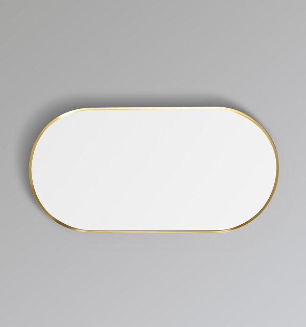 KOV60100F-BG Olivia Yellow Gold Gold Oval Mirror