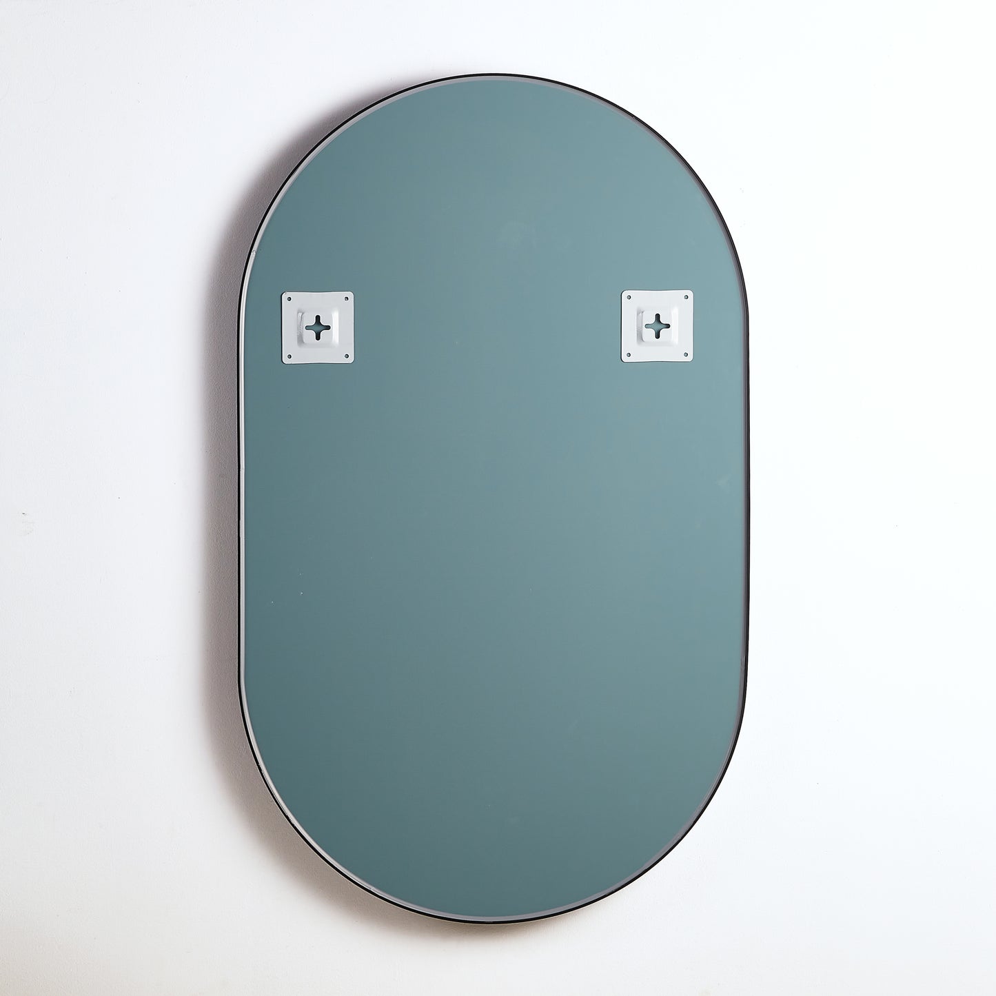 KOV60100F-MB Olivia Matte Black Oval Wall Mounted Mirror