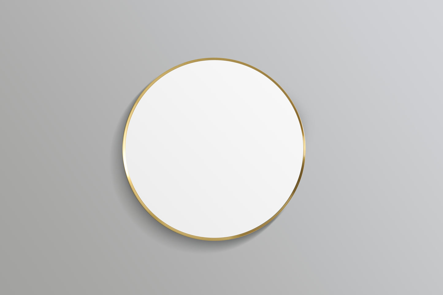 KR700F-BG Oliva Yellow Gold Gold Round Mirror
