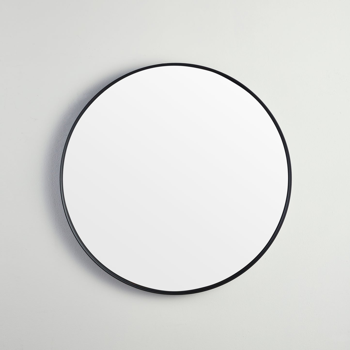 KR700F-MB Olivia Matte Black Round Wall Mounted Mirror