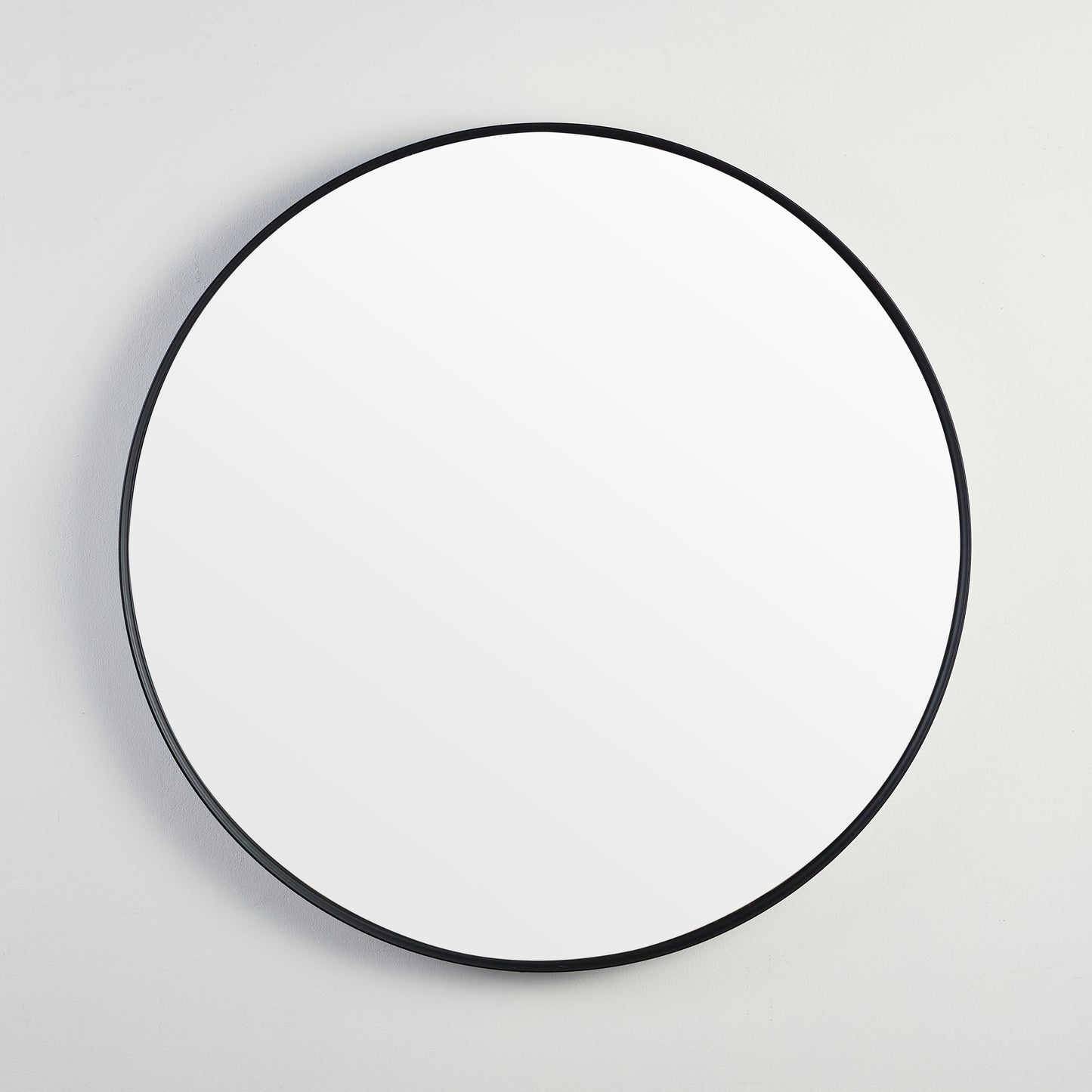 KR800F-MB Olivia Matte Black Round Wall Mounted Mirror