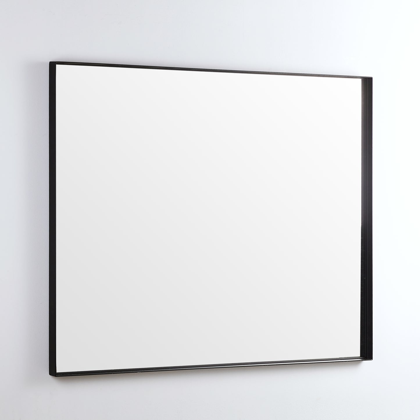 KS1290F-MB Qubist Matte Black Rectangular Wall Mounted Mirror