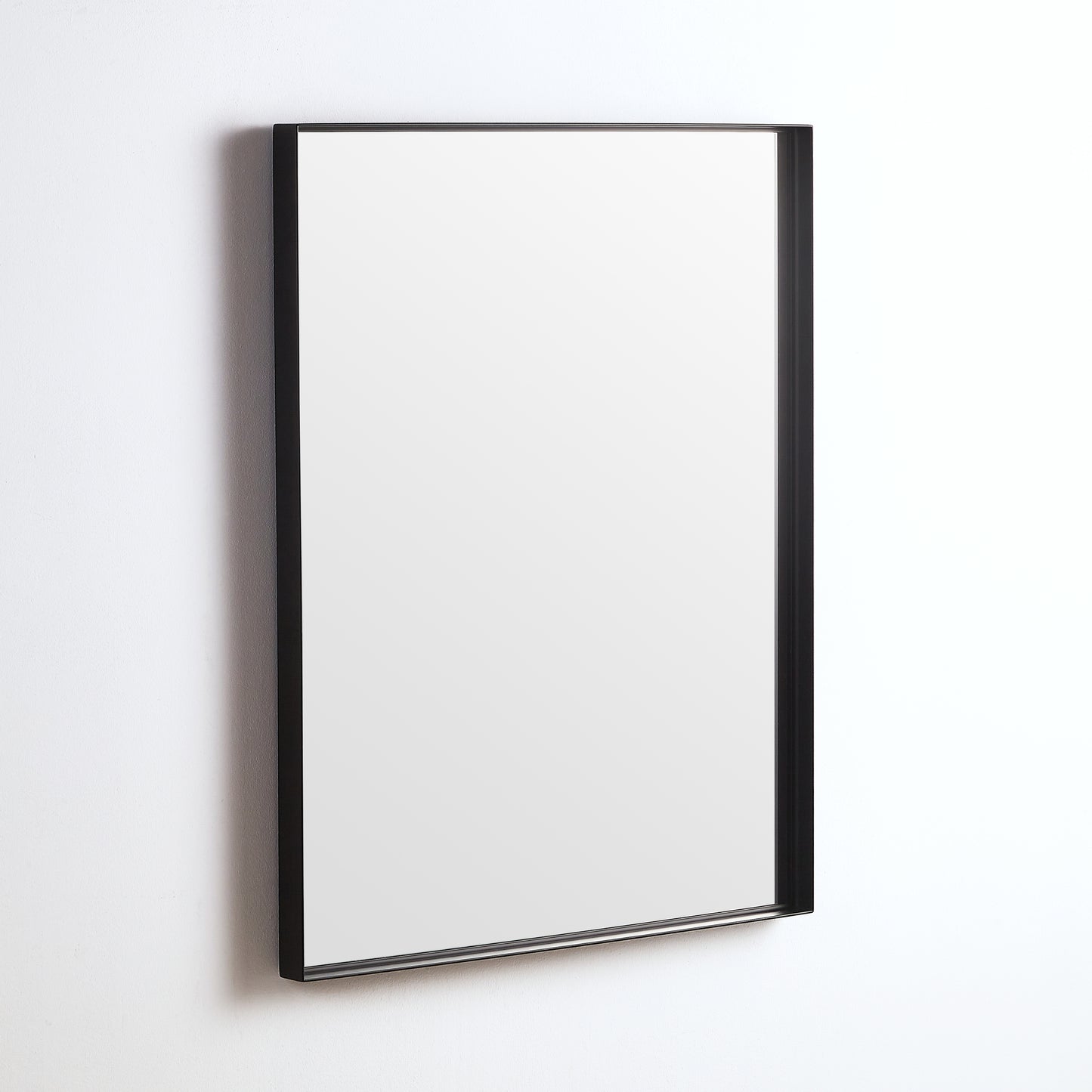 KS6075F-MB Qubist Matte Black Rectangular Wall Mounted Mirror