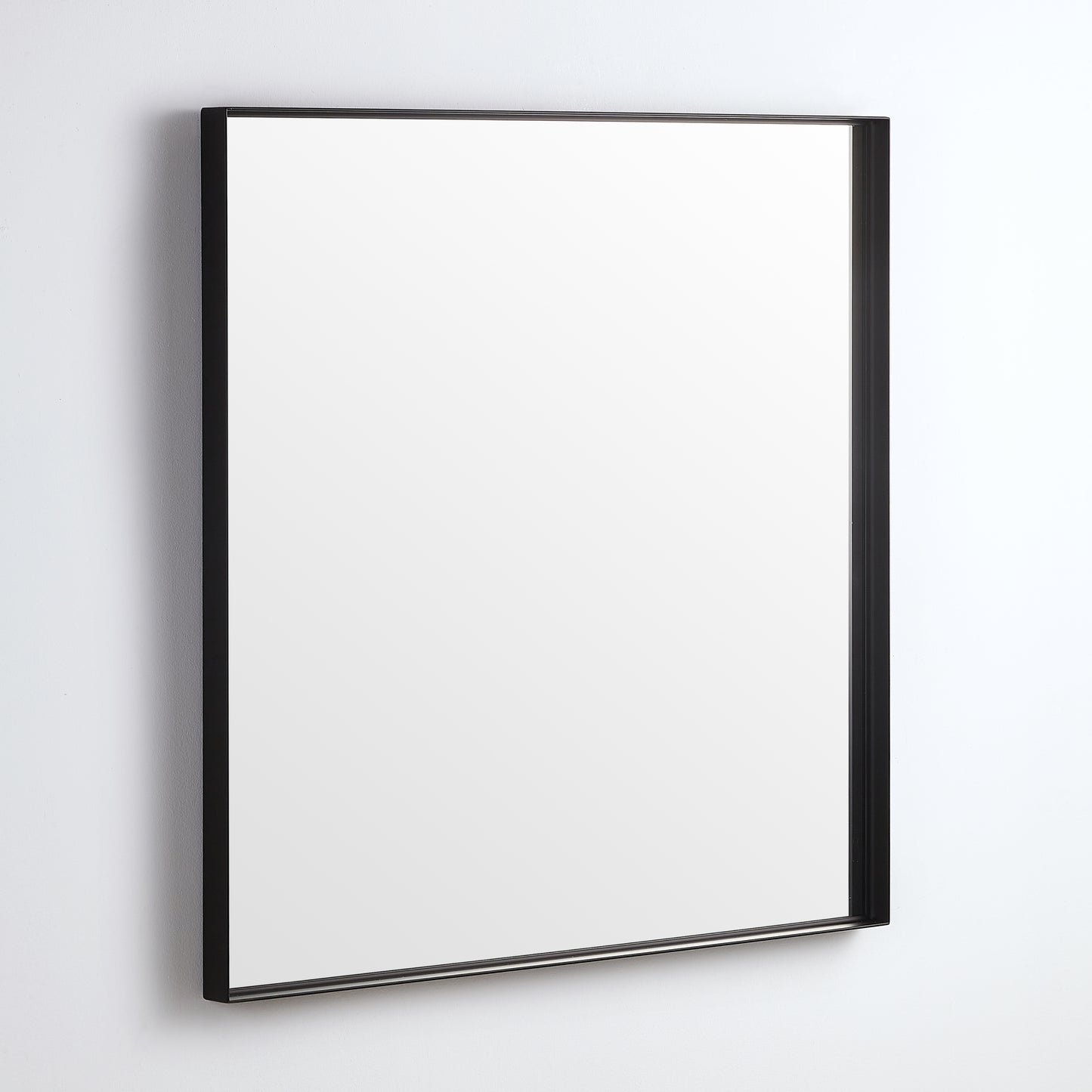 KS7575F-MB Qubist Matte Black Square Wall Mounted Mirror