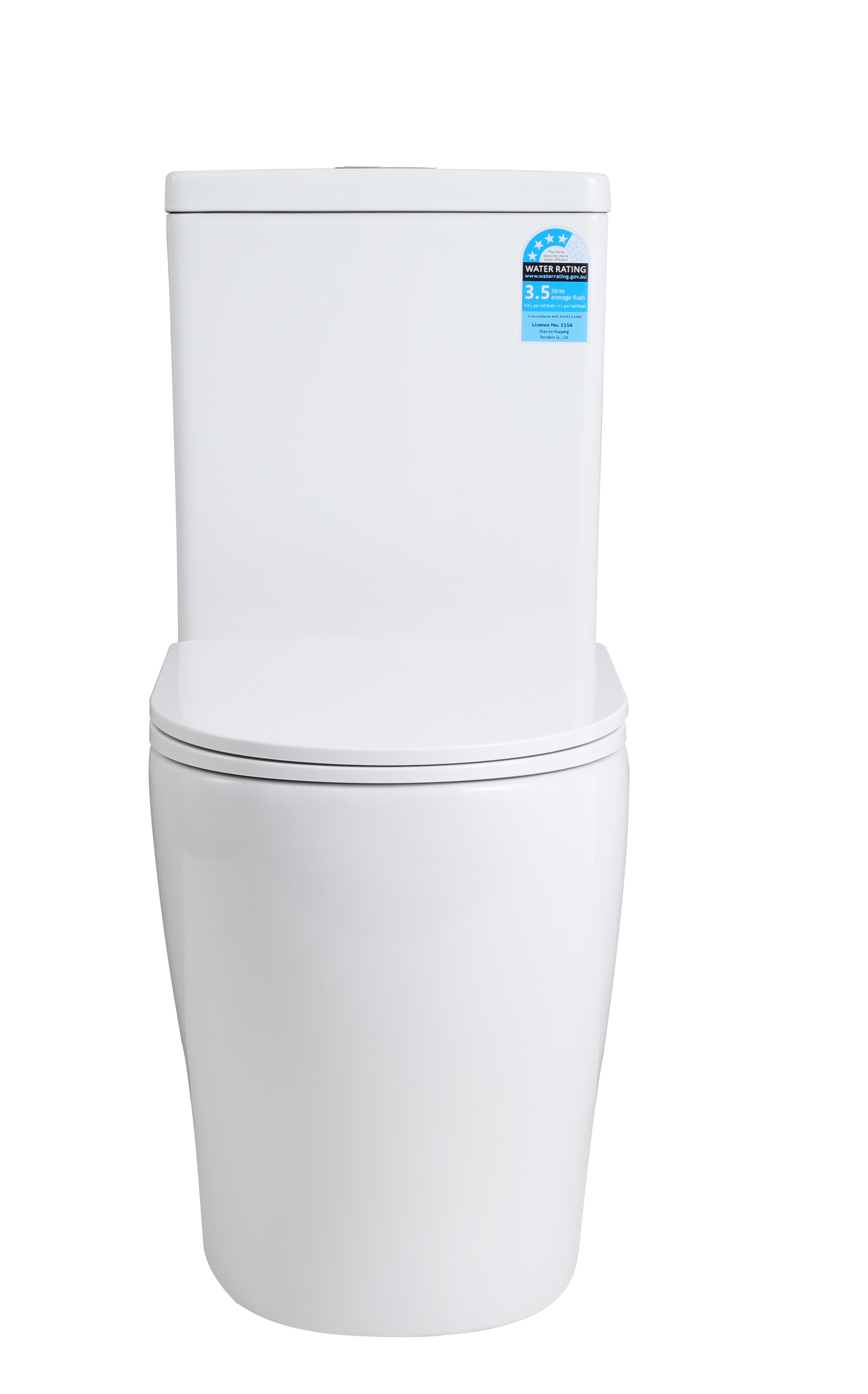 KDK028 Zeus White Free Standing Rimless Tornado Toilet Suite