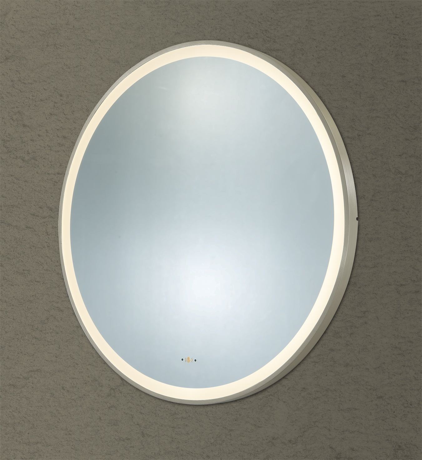 LFM600R-BN Luna Brushed, Electroplated Nickel Round Mirror