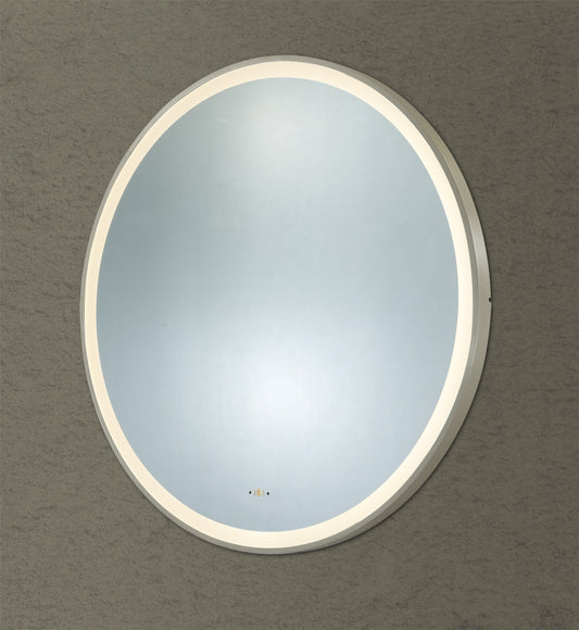 LFM600R-BN Luna Brushed, Electroplated Nickel Round Mirror