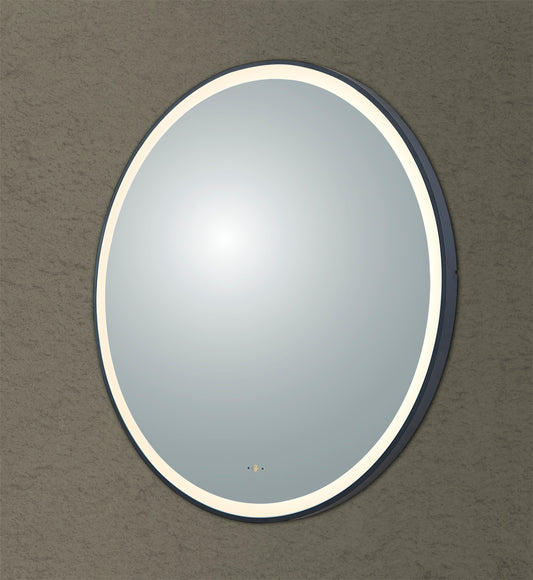 LFM600R-MB Luna Matte, Electroplated Black Round Mirror