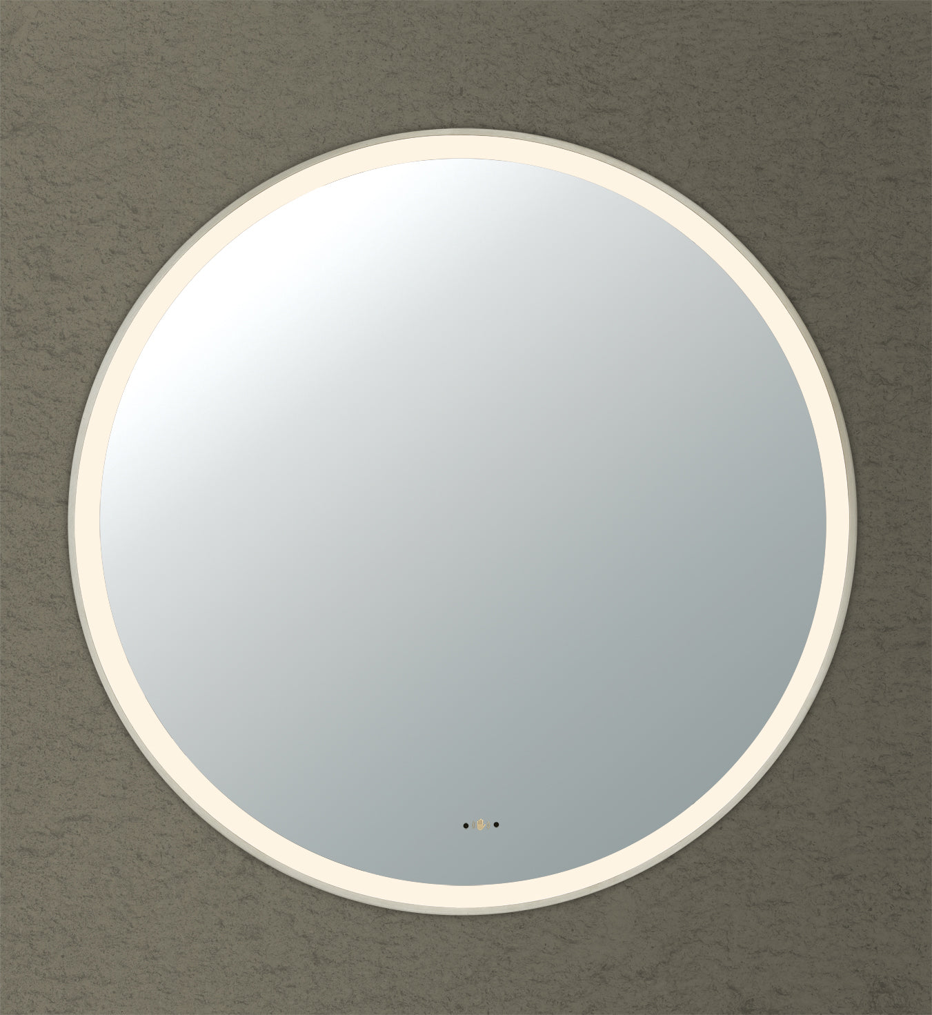 LFM800R-BN Luna Brushed, Electroplated Nickel Round Mirror