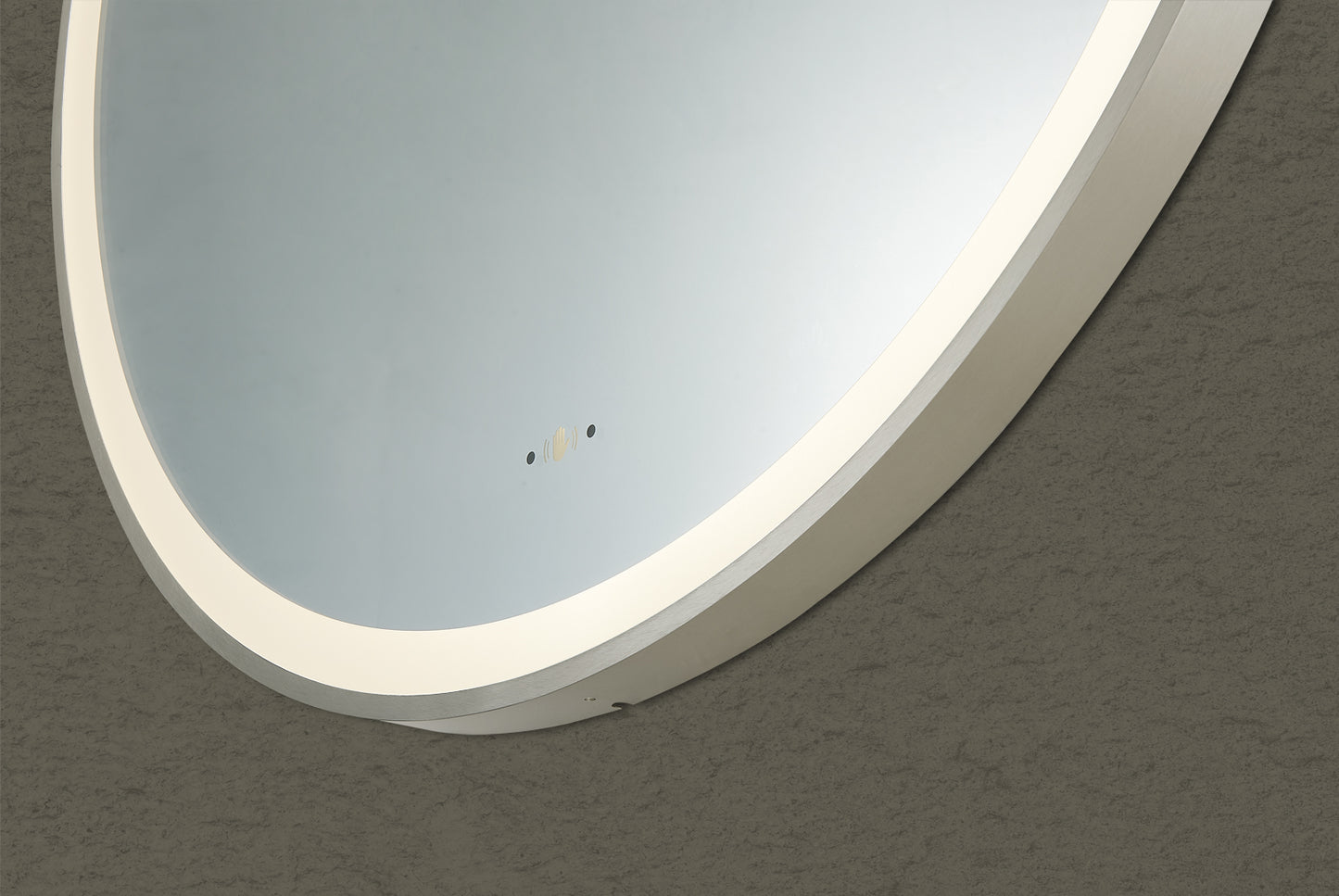 LFM900R-BN Luna Brushed Nickel Round Mirror