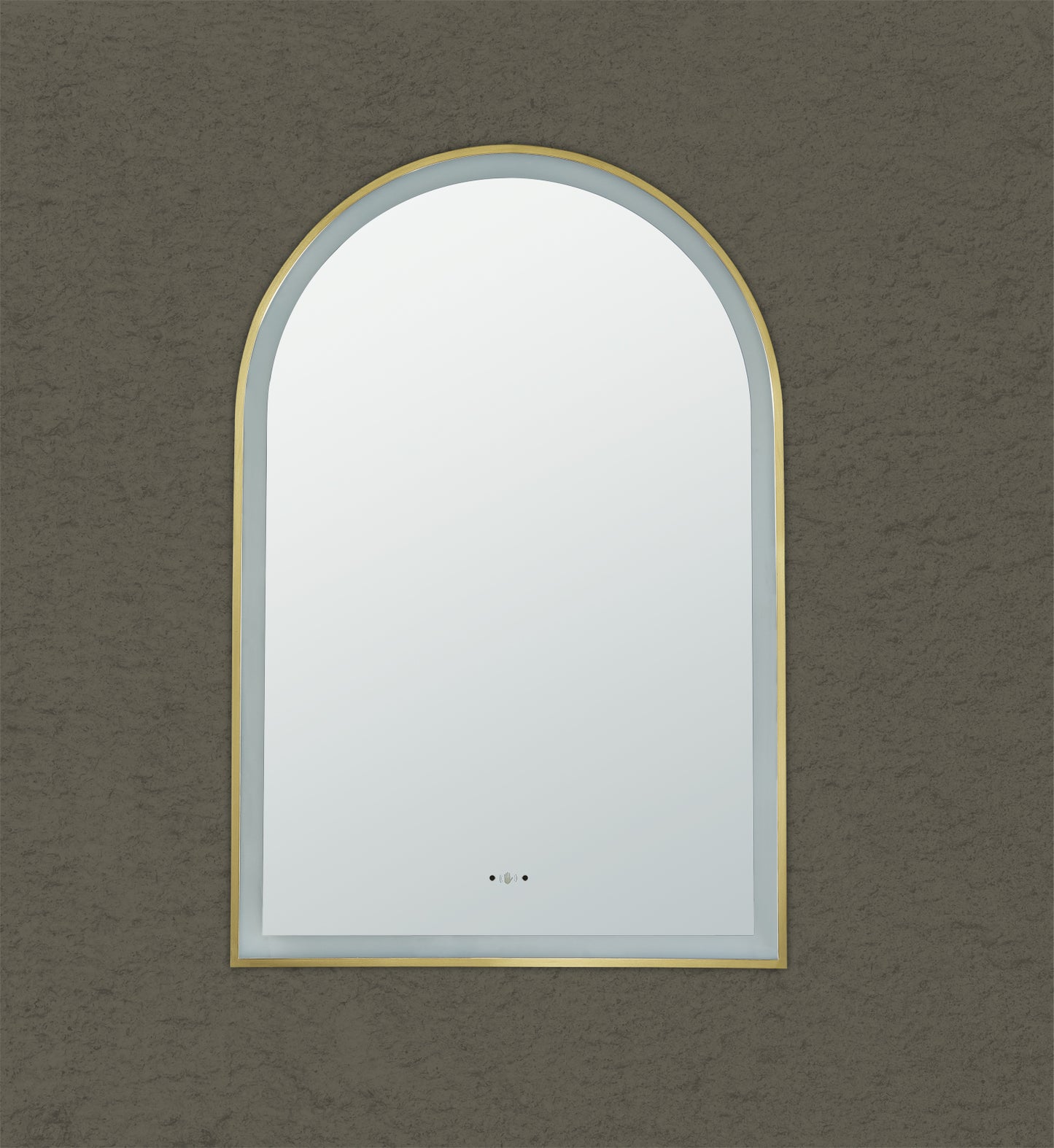 LFMAR6090-BG Aura Brushed Gold Rectangular Wall Mounted Mirror
