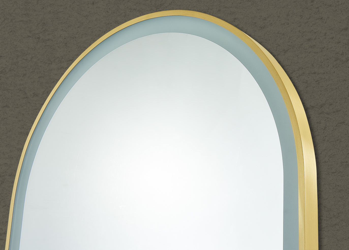 LFMAR6090-BG Aura Brushed Gold Rectangular Wall Mounted Mirror