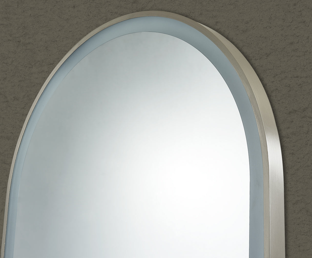 LFMAR6090-BN Aura Brushed Nickel Nickel Rectangular Wall Mounted Mirror