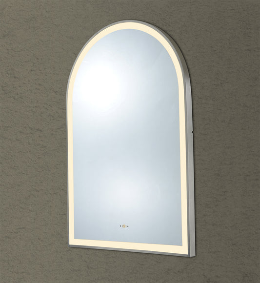 LFMAR6090-GM Aura Gun Metal Gun Metal Rectangular Wall Mounted Mirror