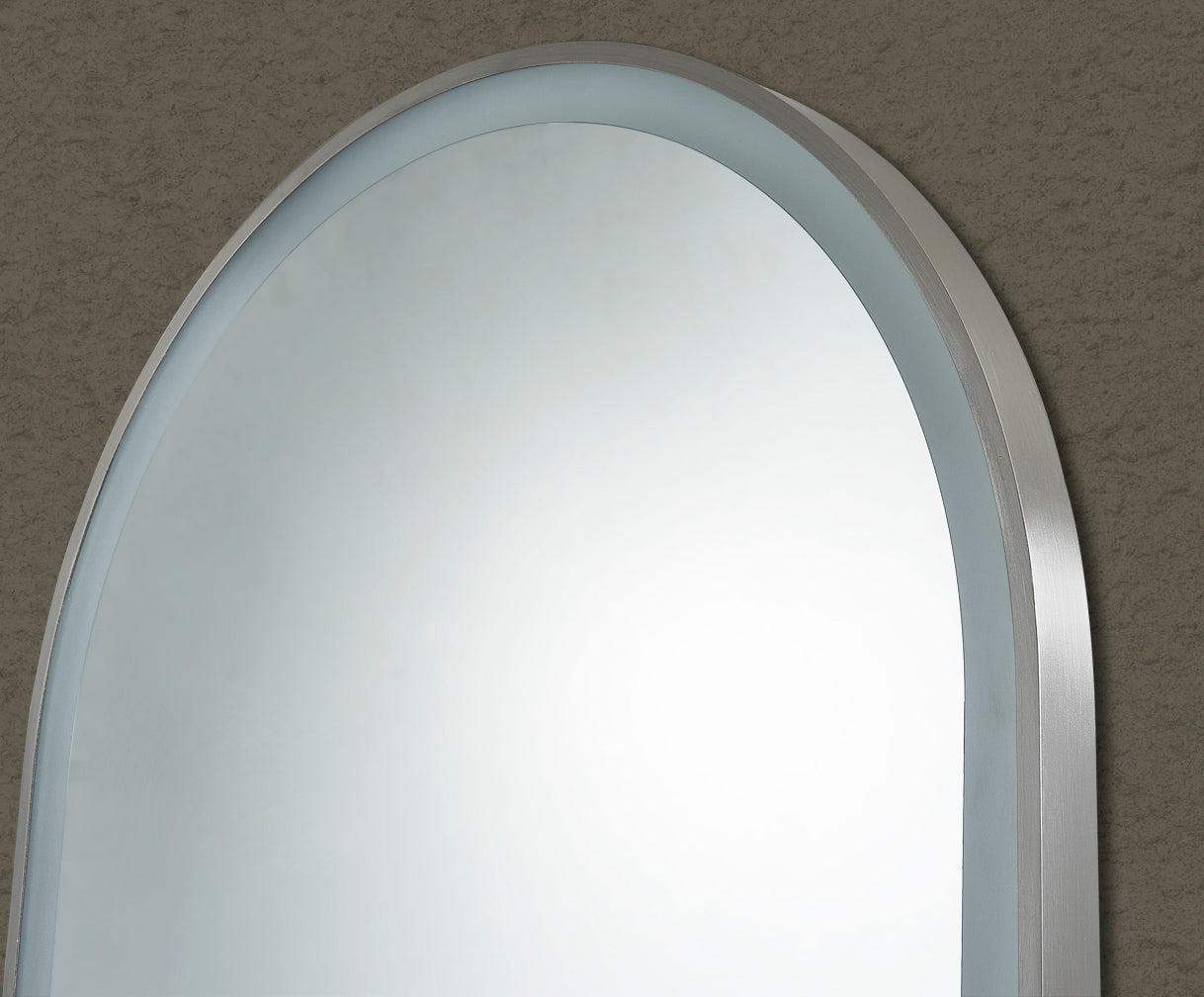 LFMAR6090-GM Aura Gun Metal Gun Metal Rectangular Wall Mounted Mirror