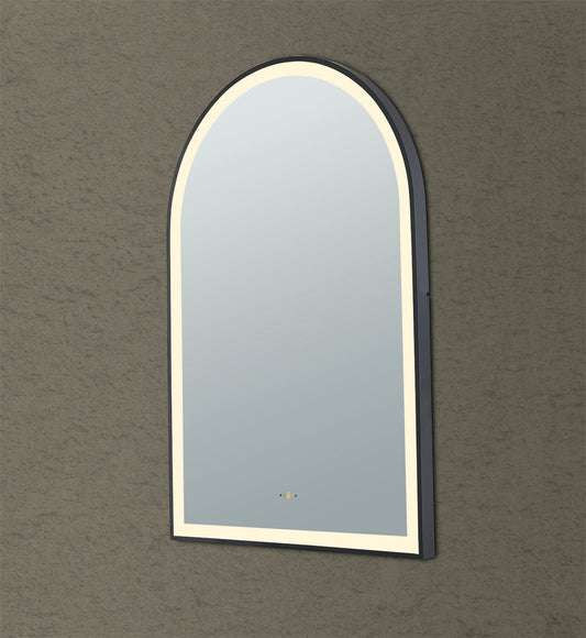 LFMAR6090-MB Aura Matte Black Rectangular Wall Mounted Mirror