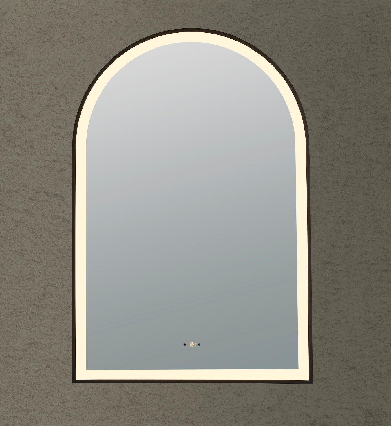 LFMAR6090-MB Aura Matte Black Rectangular Wall Mounted Mirror