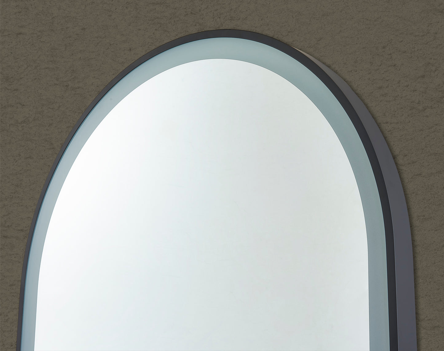 LFMAR6090-MB Aura Matte Black Rectangular Wall Mounted Mirror