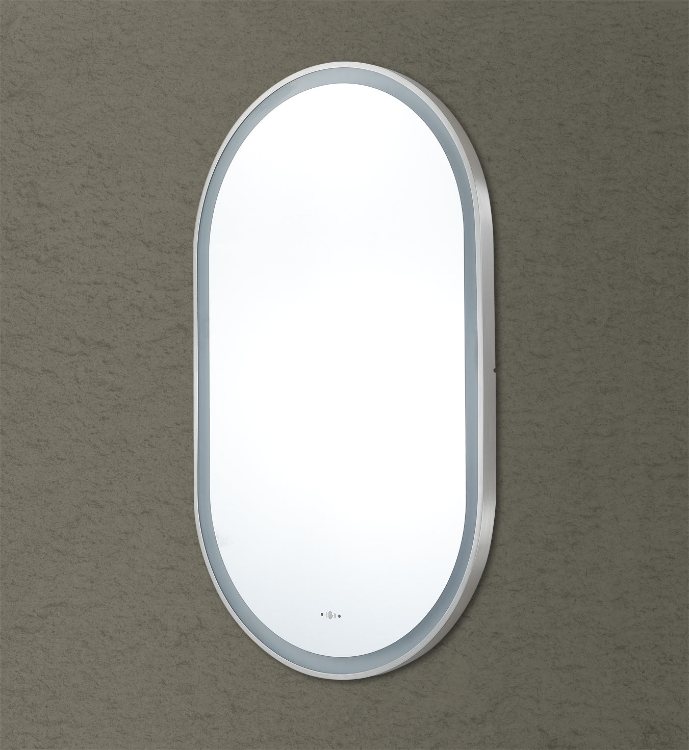 LFMOV4590-BN Olivia Brushed Nickel Oval Wall Mounted Mirror
