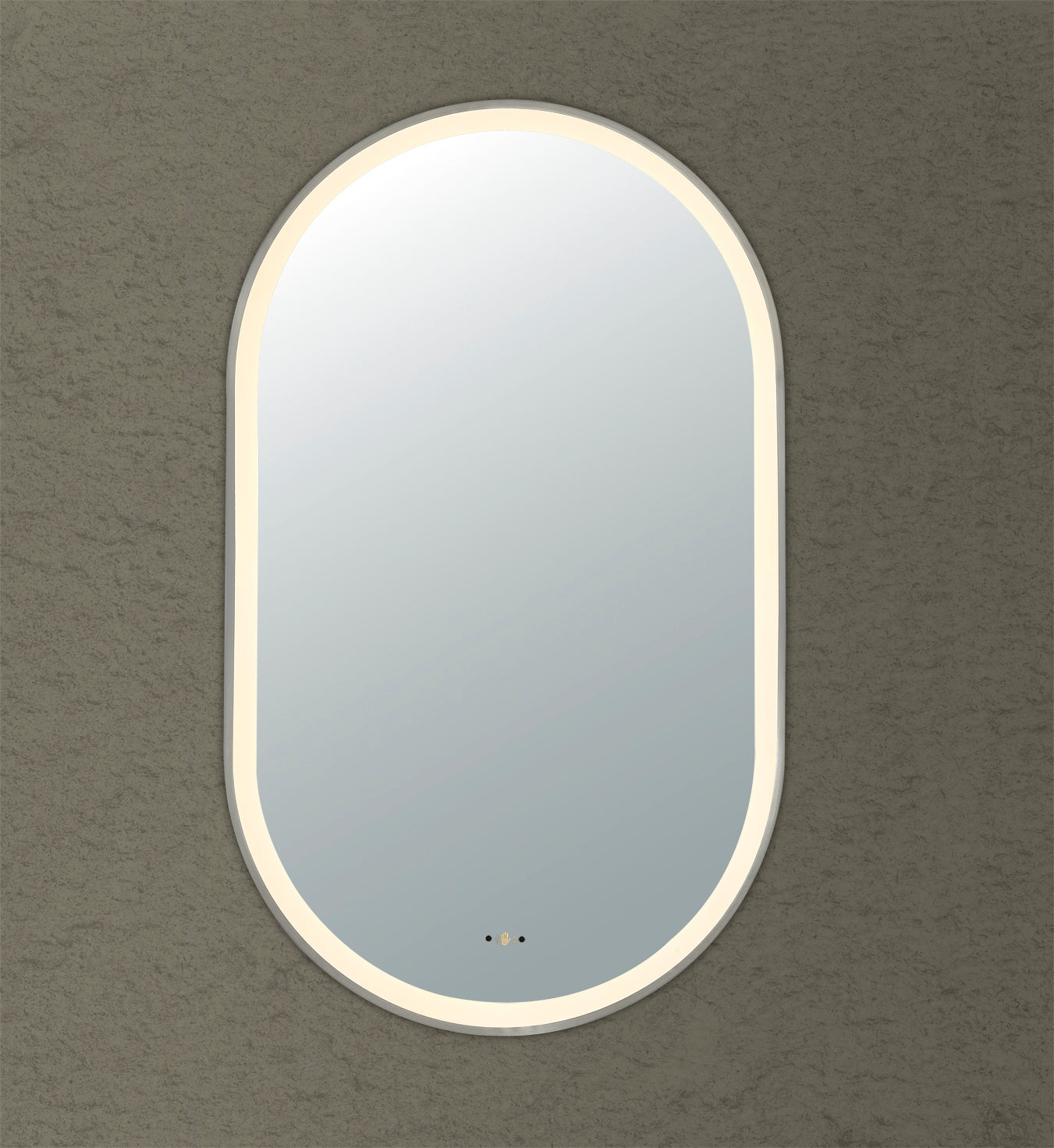 LFMOV4590-BN Olivia Brushed Nickel Oval Wall Mounted Mirror