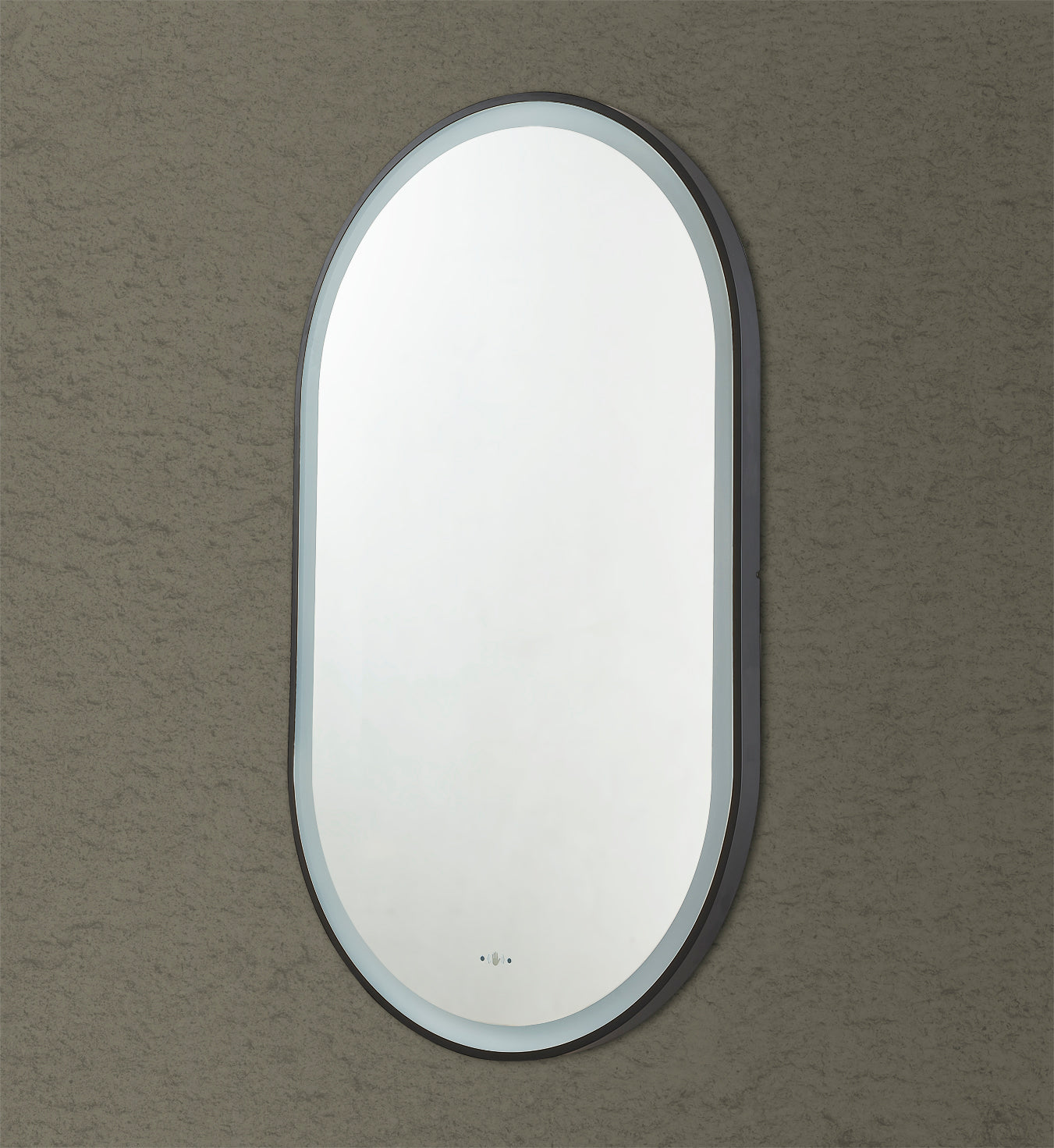 LFMOV60100-MB Olivia Powder Coated Black Oval Mirror