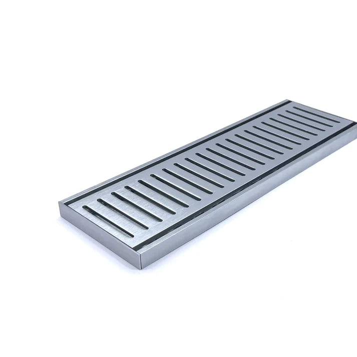 MS-21GRT-S Brushed Silver Rectangular Floor-mounted Floor Grate