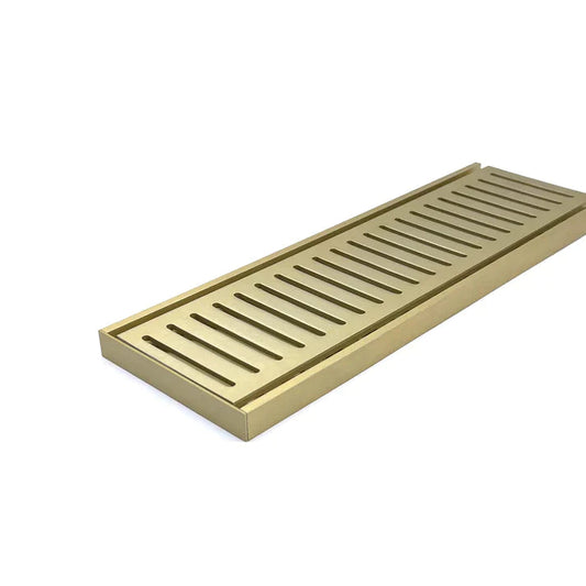 MS-26GRT-G Slimline Brushed Gold Floor-mounted Floor Grate